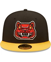 Men's New Era Black, Yellow Gatos Feroces De Hampshire Copa La Diversion 59FIFTY Fitted Hat