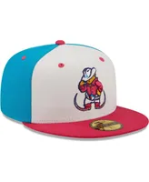 Men's New Era White, Coral Pointy Boots De Amarillo Copa La Diversion 59FIFTY Fitted Hat