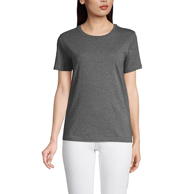 Lands' End Women's Tall Relaxed Supima Cotton Crew Neck T-Shirt