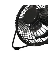 Optimus 4 in. Personal Metal Fan in Black