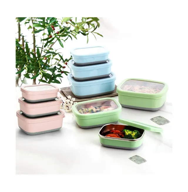 Tupperware Cubix 12pc Food Container Set Blue/salmon/pink : Target