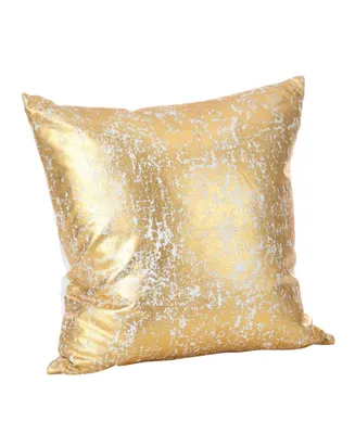 Saro Lifestyle Donnelou Metallic Foil Printed Decorative Pillow, 18" x 18"