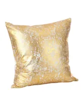 Saro Lifestyle Donnelou Metallic Foil Printed Decorative Pillow, 18" x 18"