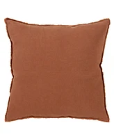 Saro Lifestyle Fringed Linen Decorative Pillow, 20" x