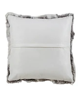 Saro Lifestyle Genuine Fur Decorative Pillow, 16" x 16"