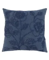 Saro Lifestyle Washed Floral Decorative Pillow