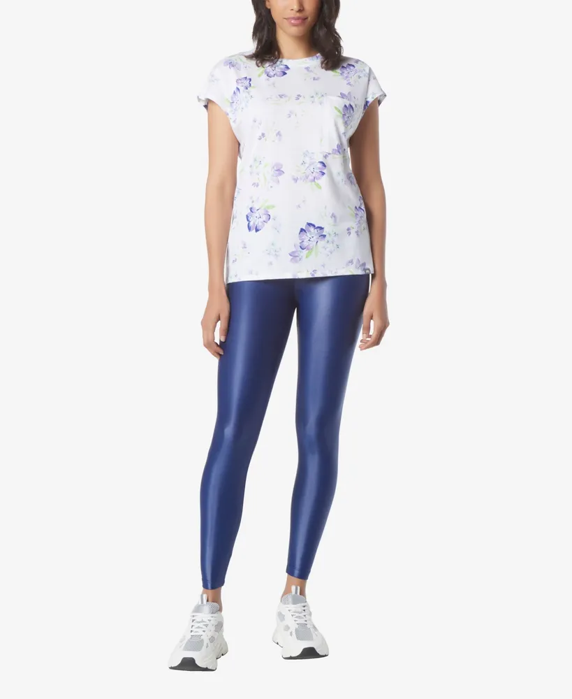 Andrew Marc Sport Women's Floral Printed Crew T-Shirt