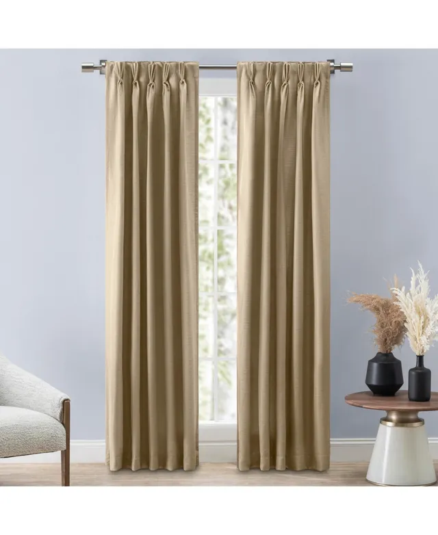 Exclusive Home Curtains Sateen Energy Saving Blackout Pinch Pleat Set of 2  Curtain Panel