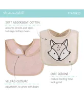 The Peanutshell Baby Girls Terry Bibs, 16 Pack for Feeding, Teething, or Drooling Foods/Neutral Theme