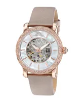 Porsamo Bleu Women's Liza Automatic Satin Covered Leather Band Watch 691DLIL