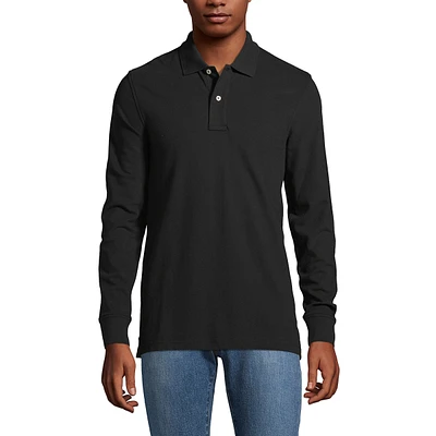 Lands' End Men's Tall Comfort First Long Sleeve Mesh Polo