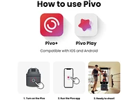 Pivo Pod Lite Fitness Tracking Phone Holder, Auto 360° Rotation, Selfie, Handsfree Video Recording