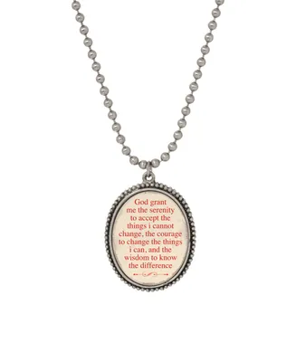 Symbols of Faith God Grant me the Serenity Oval Pendant Necklace