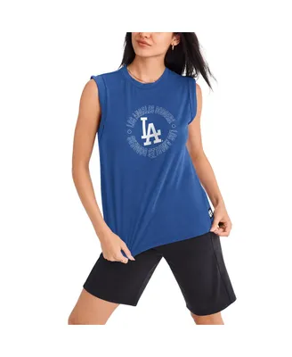 Women's Dkny Sport Royal Los Angeles Dodgers Madison Tri-Blend Tank Top
