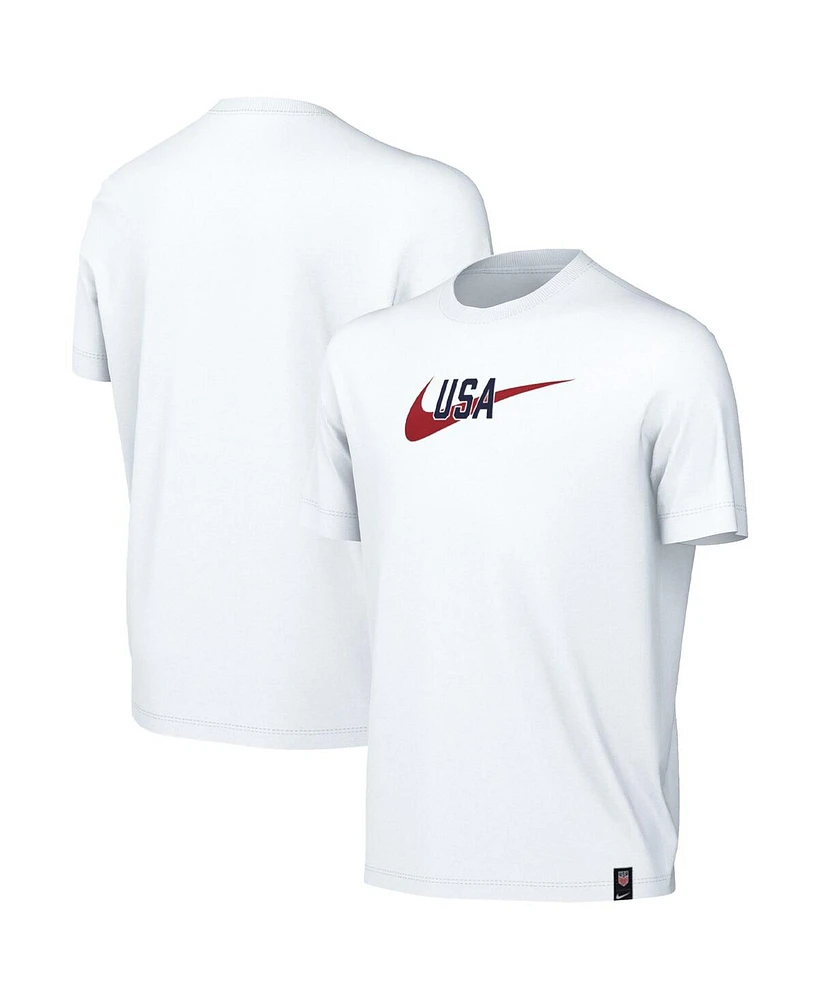 Big Boys and Girls Nike White Usmnt Swoosh T-shirt