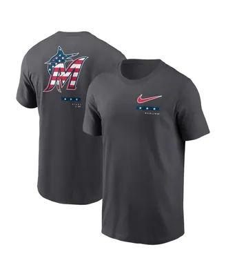 Men's Nike Anthracite Miami Marlins Americana T-shirt