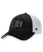 Men's Fanatics Black, White Chicago Blackhawks Authentic Pro Trucker Snapback Hat