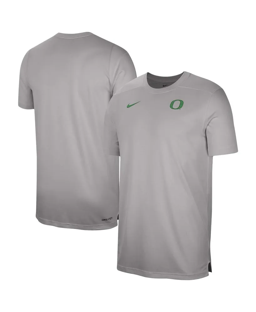 Men's Nike Heather Gray Oregon Ducks Sideline Coaches Performance Top