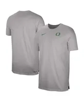 Men's Nike Heather Gray Oregon Ducks Sideline Coaches Performance Top