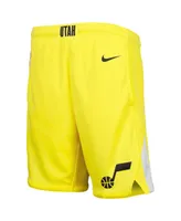 Big Boys and Girls Nike Gold Utah Jazz Icon Swingman Performance Shorts