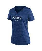 Women's Nike Royal Kansas City Royals Authentic Collection Velocity Practice Performance V-Neck T-shirt