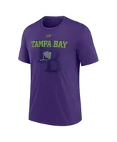 Men's Nike Purple Tampa Bay Rays Rewind Retro Tri-Blend T-shirt
