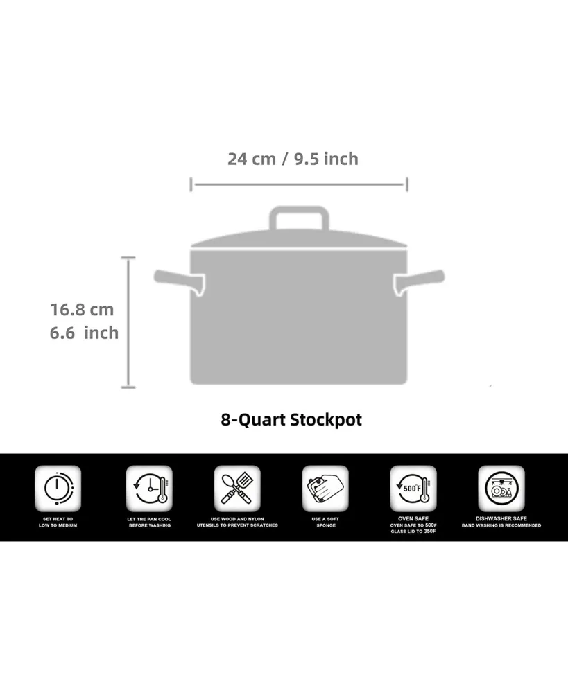 Cooks Standard Multi-Ply Clad Stainless-Steel 8-Quart Covered Stockpot with Lid