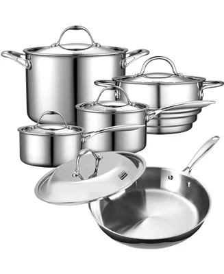 Cooks Standard Multi-ply Clad Stainless Steel 10-Piece Cookware Set