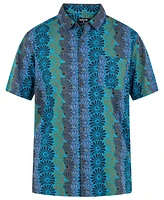 Hurley Men's Rincon Print Short Sleeve Button-Up Shirt