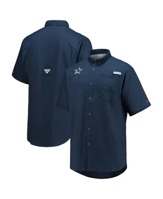 Columbia Men's Navy Dallas Cowboys Flare Gun Flannel Button-Up