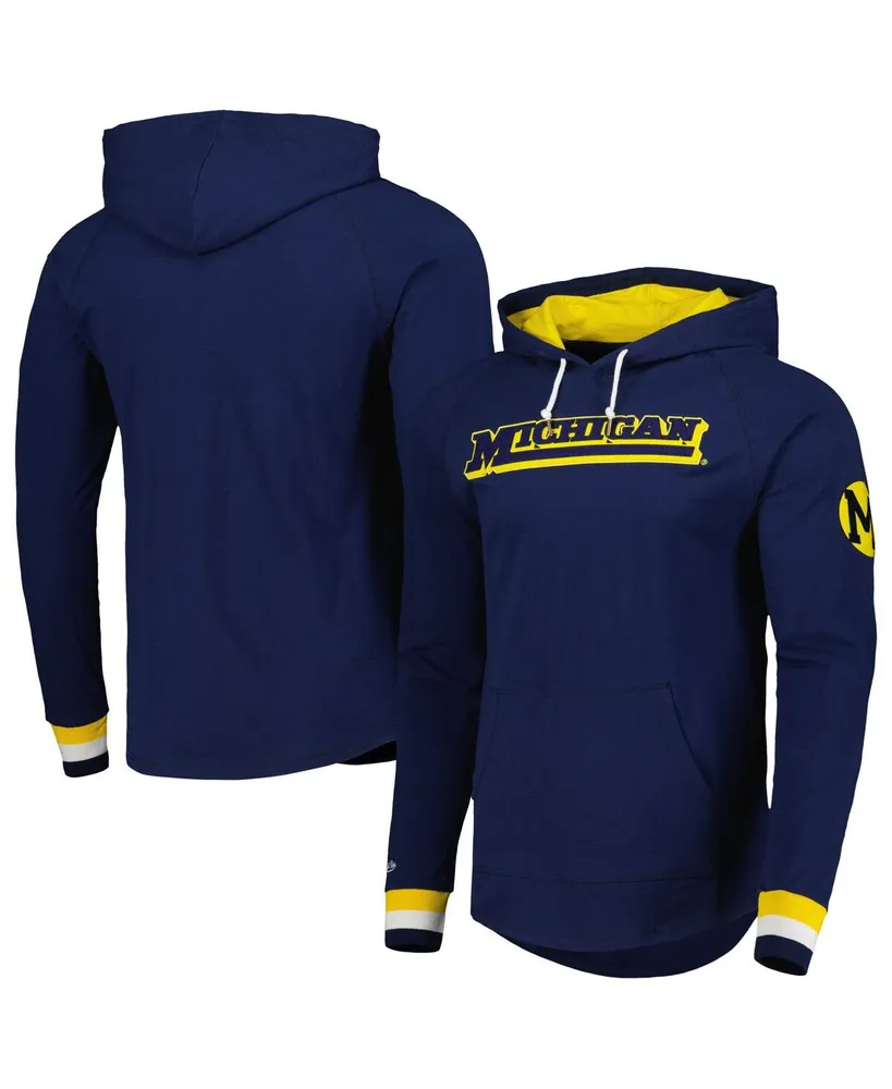 Men's Mitchell & Ness Navy Michigan Wolverines Legendary Raglan Pullover Hoodie