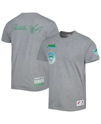 Men's Mitchell & Ness Gray Seattle Sounders Fc City T-shirt