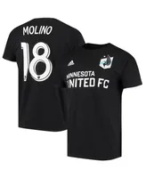 Men's adidas Kevin Molino Black Minnesota United Fc Go To Name and Number T-shirt
