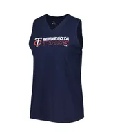 Women's LevelWear Navy Minnesota Twins Paisley Chase V-Neck Tank Top