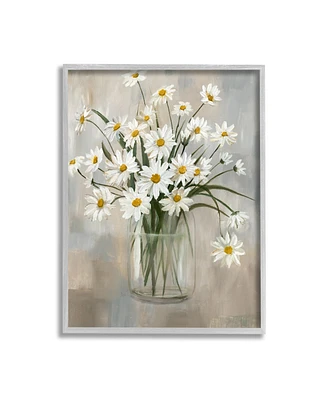 Stupell Industries Daisy Bloom Abstract Flowers Framed Giclee Art, 11" x 1.5" x 14" - Multi