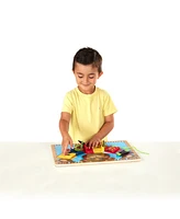 Melissa & Doug Basic Skills Puzzle Board - Wooden Educational Toy