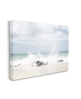 Stupell Industries Beach Coast Wave Splash Canvas Wall Art, 16" x 1.5" x 20" - Multi