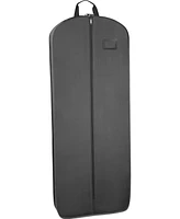 WallyBags 60" Premium Tri-Fold Travel Garment Bag with Pocket and Mrs. Embroidery - Black