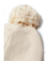 Stellou & Friends Baby Girls 100% Cotton Hat with Fleece Lining Beanie Pom