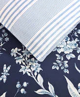Laura Ashley Branch Toile Cotton Reversible 7 Piece Duvet Cover Set
