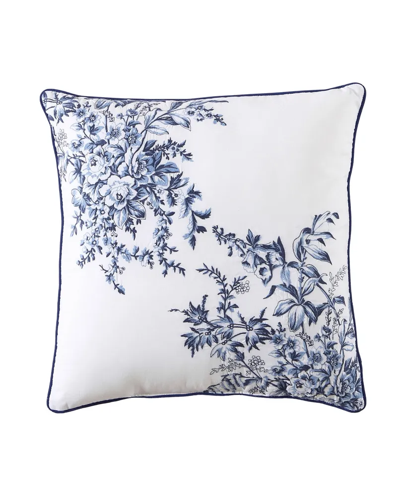 Laura Ashley Bedford Embroidered Decorative Pillow