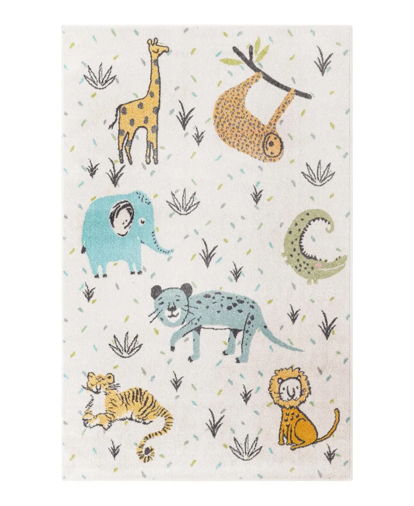 Bayshore Home Campy Kids Animals 5'3" x 8' Area Rug