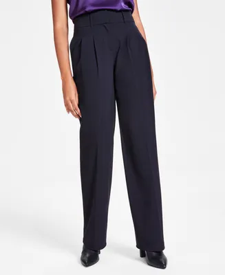 Bar Iii Women's Pleated-Front Wide-Leg Pants, Created for Macy's