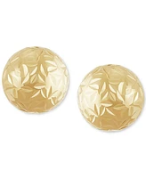 Polished & Textured Front & Back Stud Earrings in 14k Gold, Created for Macy's