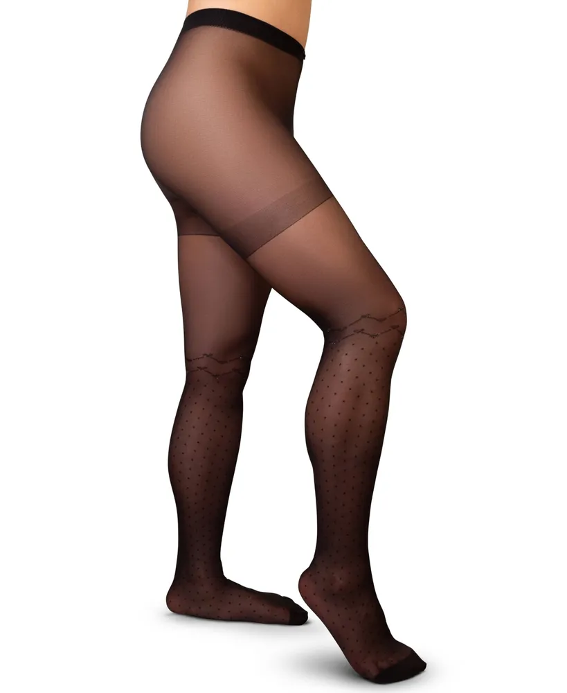 Lechery Women's Cross Heart Dot Tights