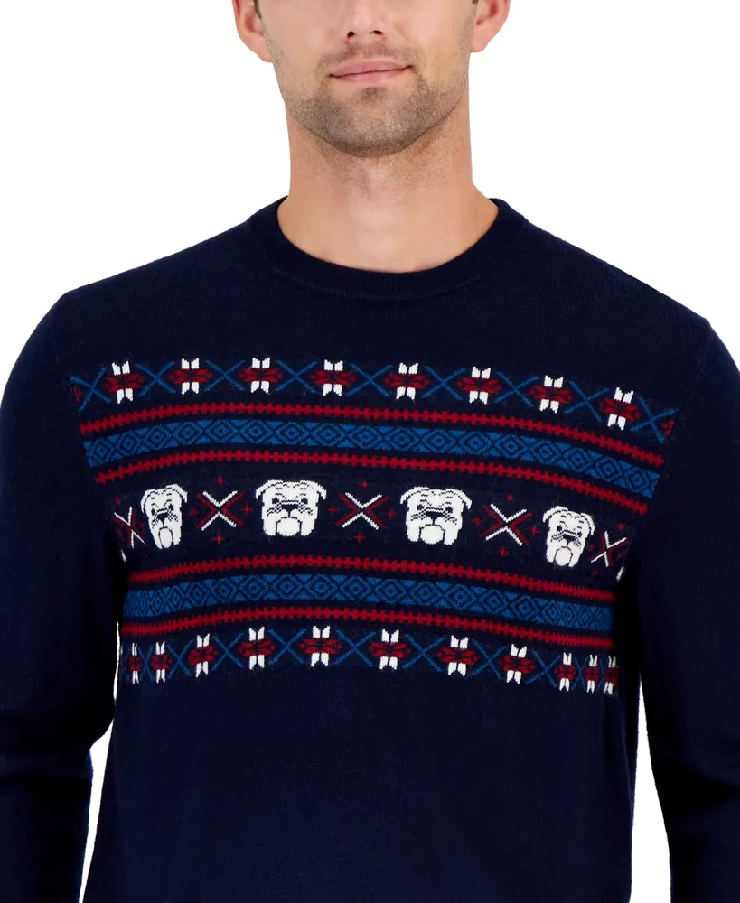 Club Room Men's Bulldog Fair Isle Sweater, Created for Macy's