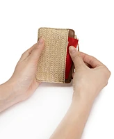 Like Dreams Tanta Straw Faux Leather Mini Card Wallet