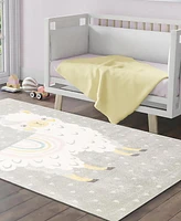 Bayshore Home Campy Kids Llama 7'10" x 10' Area Rug