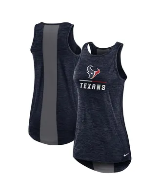 Women's Nike Navy Houston Texans High Neck Performance Tank Top