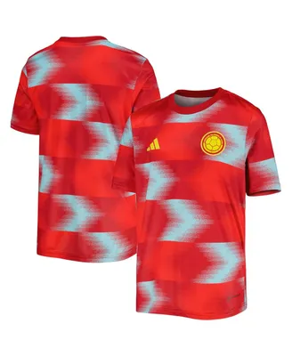 Big Boys and Girls adidas Red Colombia National Team 2022/23 Away Pre-Match Top